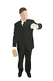 man with black suit